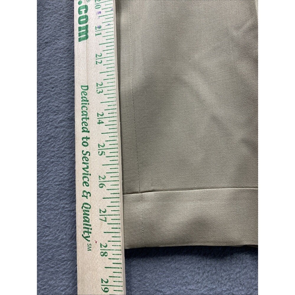 Brooks Brothers Mens Dress Pants Pleated Cuffed Beige Dry Clean Only Size 36X30 - Picture 6 of 16